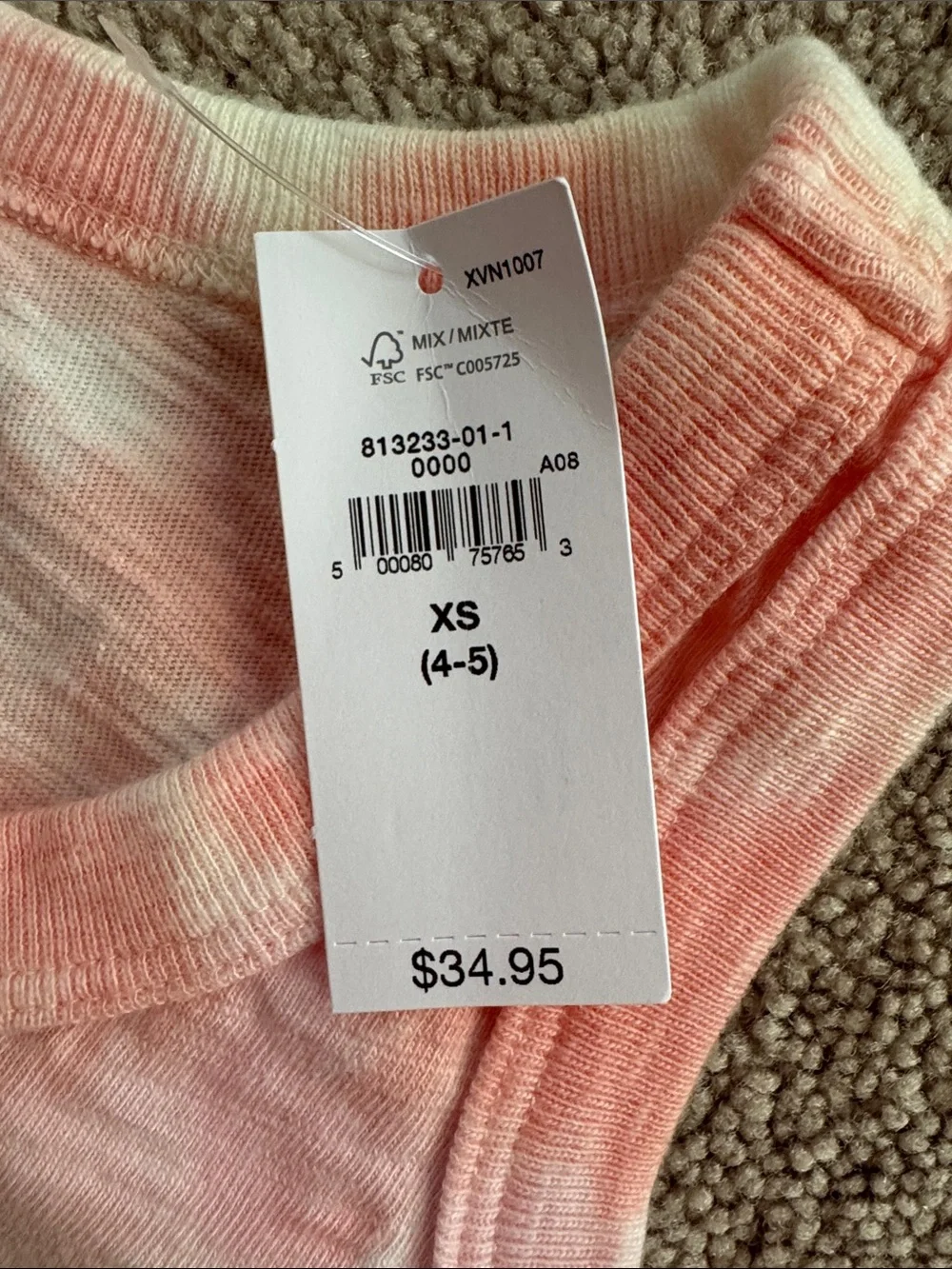 GAP Girls Tie-Dye Tank Dress in Pink and Yellow Pastels